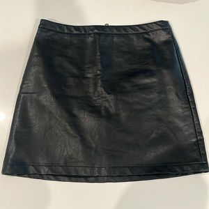 Faux Leather Skirt